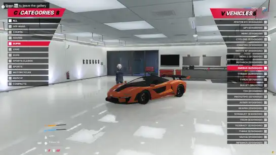 QBCore Vehicle Shop Script – FiveM interactive car dealership with categorized listings, pricing, and preview options.