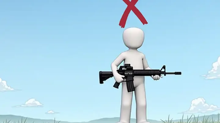 QBCore Weapon Restrictions - No gun allowed icon with a red X