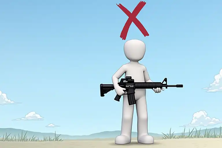 QBCore Weapon Restrictions - No gun allowed icon with a red X