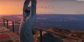 FiveM QBCore Yoga Script character performing yoga at sunset
