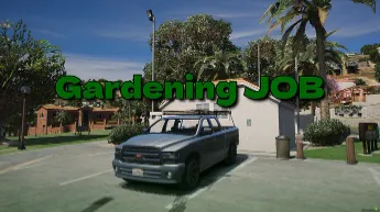 ESX gardening job script with landscaping vehicle and green task zones