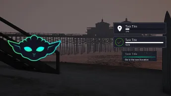 FiveM task UI system showing active missions and objectives
