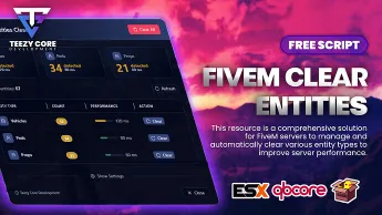 FiveM script to clear vehicles, peds, and props from the server