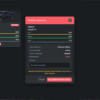 QBCore garage and impound system UI with vehicle condition and payment options