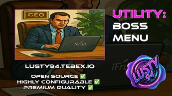 QBCore boss menu UI for employee and job fund management