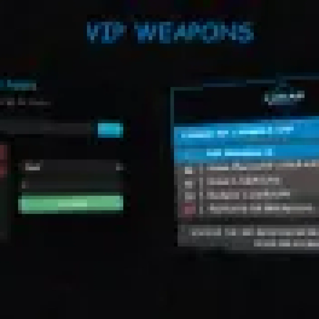 ESX VIP weapons script with permission-based loadout menu for exclusive players