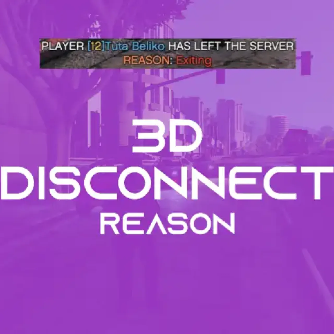 FiveM ESX 3D Disconnect Script showing player logout position in RP world