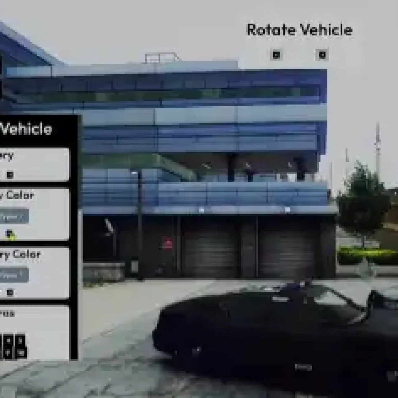 GTA V RP ESX Advanced Job Garage Script with vehicle customization and management options.
