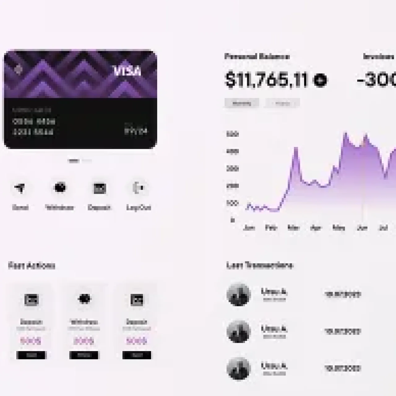 ESX advanced banking system UI with balance, credit points, and charts