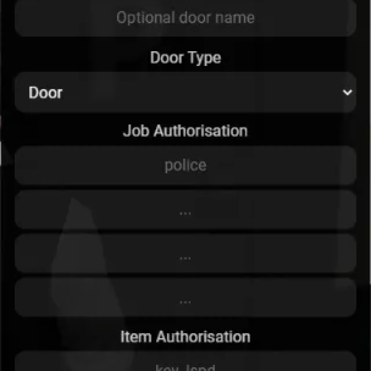 ESX Door Lock System with Job and Item Authorization in FiveM