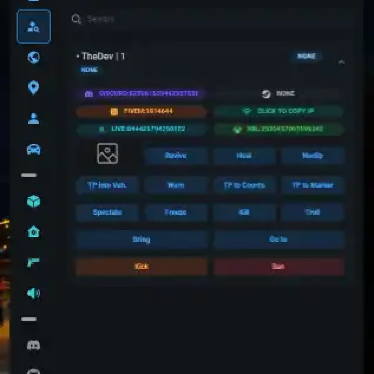 Esx Admin menu Script – Advanced admin controls and player management for FiveM