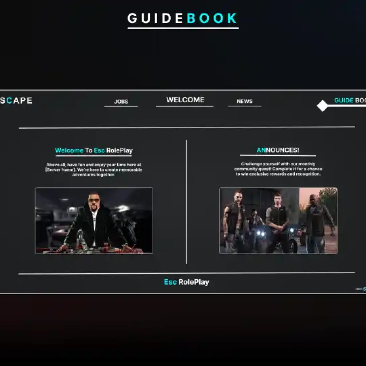 ESX Guide Book Script – Interactive Guide for FiveM Servers