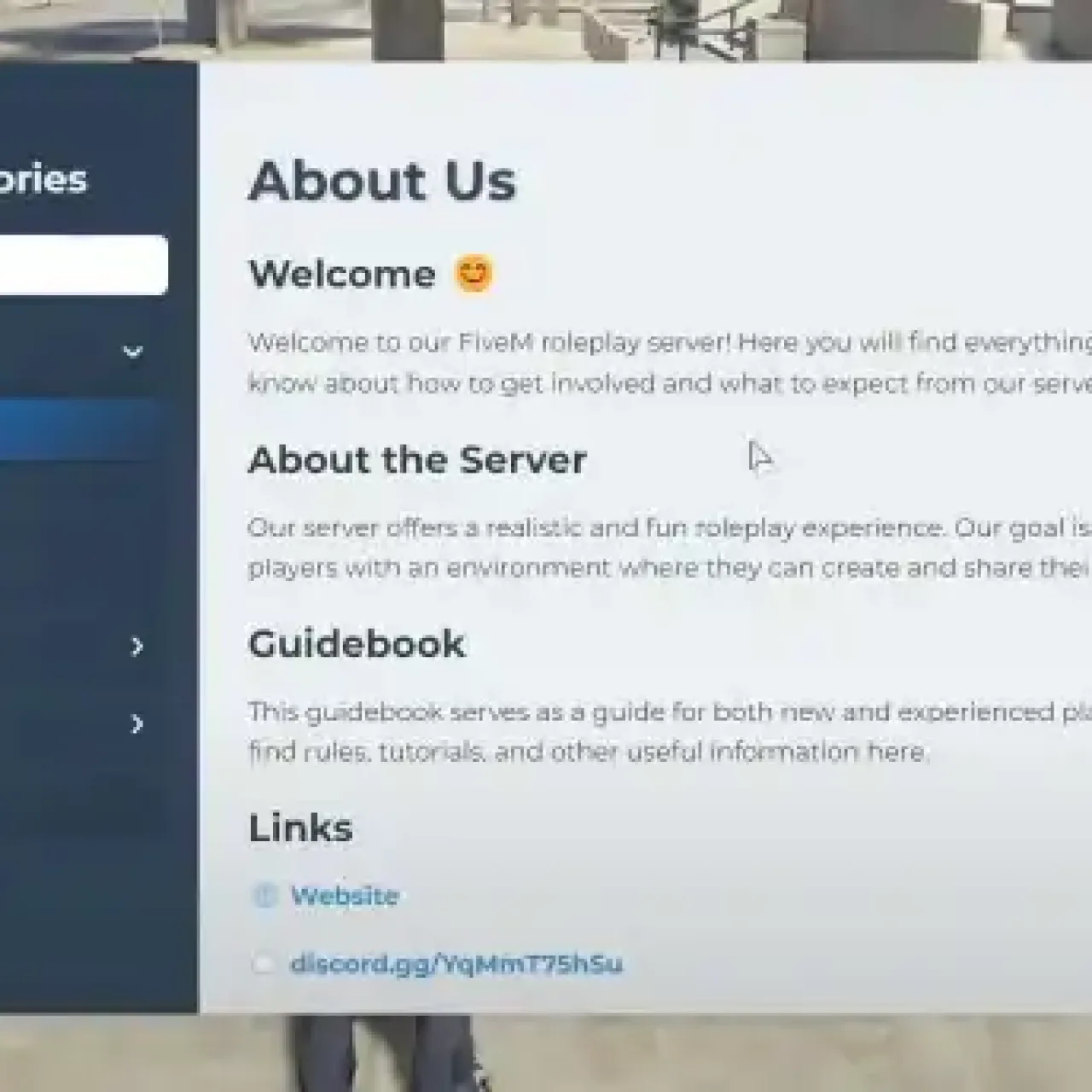ESX Guidebook Script - In-Game Tutorial and Information for FiveM RP