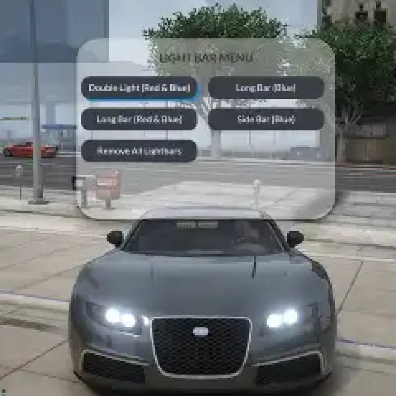 FiveM ESX Lightbar System UI for emergency vehicle lighting customization.
