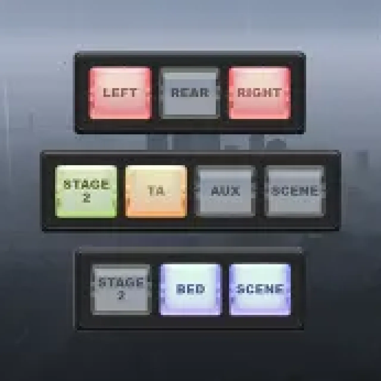 FiveM ESX lighting controller UI for emergency vehicles with siren and stage light controls
