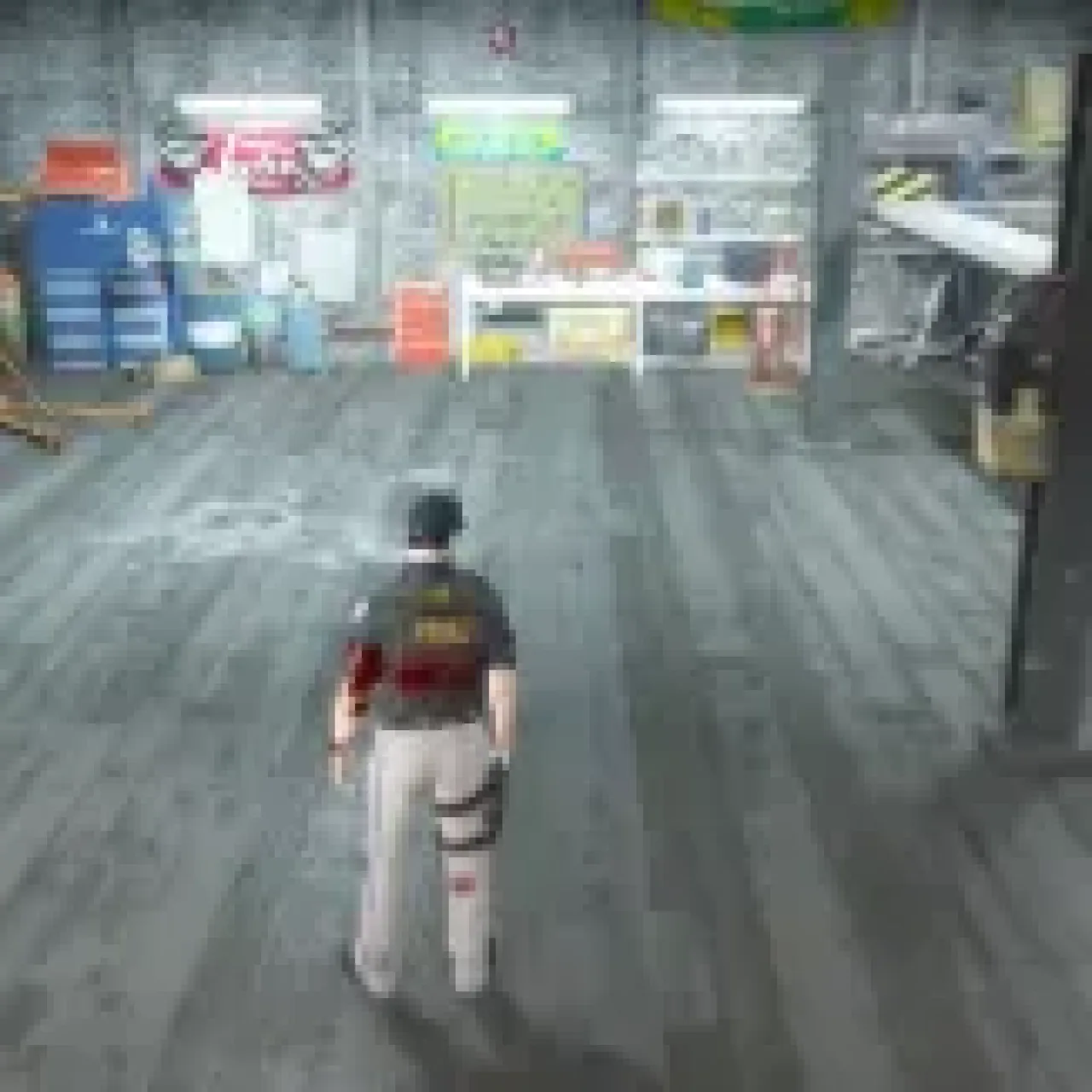 FiveM ESX mechanic tools garage interior with workstations and equipment