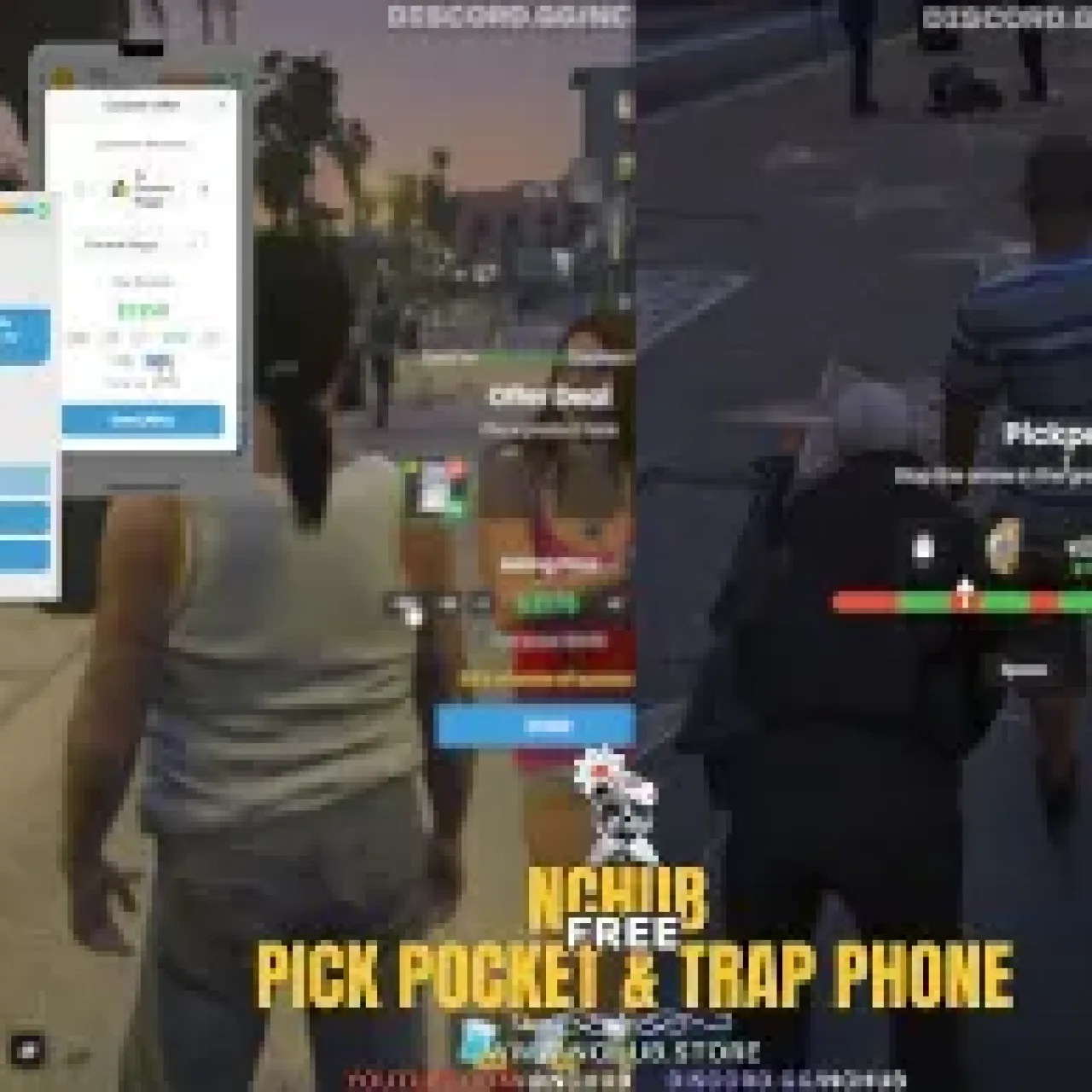 ESX Pickpocket and Trap Phone criminal roleplay script ✅ Image Description: An ESX-based script that enables players to pickpocket NPCs and use trap phones for surveillance, distraction, or setup in roleplay missions. ✅ Meta Description (24 Words): Pickpocket NPCs and plant trap phones for criminal missions. Enhance ESX roleplay with theft and phone surveillance features. Lightweight and immersive. ✅ Short Info for SEO: ESX Pickpocket & Trap Phone – Add realistic theft and trap phone systems for immersive criminal roleplay in ESX servers. Let me know if you need product titles or internal link suggestions too. ESX Pickpocket and Trap Phone criminal roleplay script