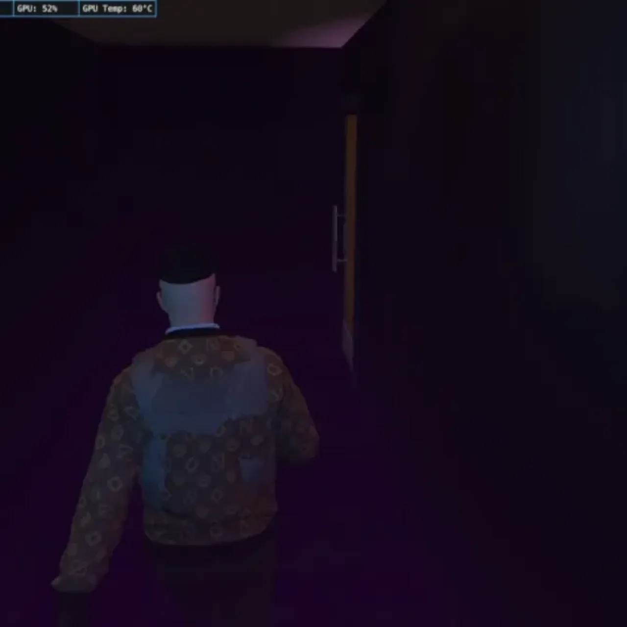 FiveM ESX Play Music Anywhere Script in use in a dark hallway environment