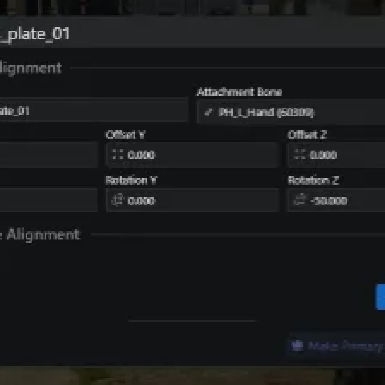 ESX prop alignment tool with offset and rotation controls