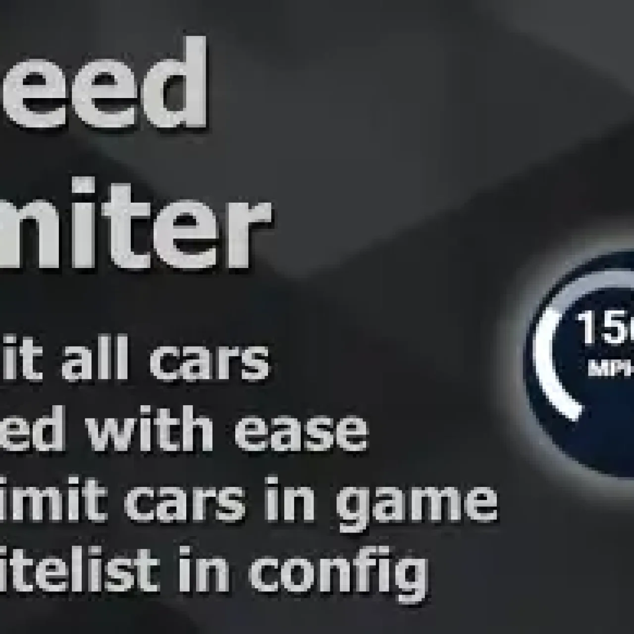 ESX Speed Limiter interface with features like limit, delimit, and whitelist options for in-game vehicles.