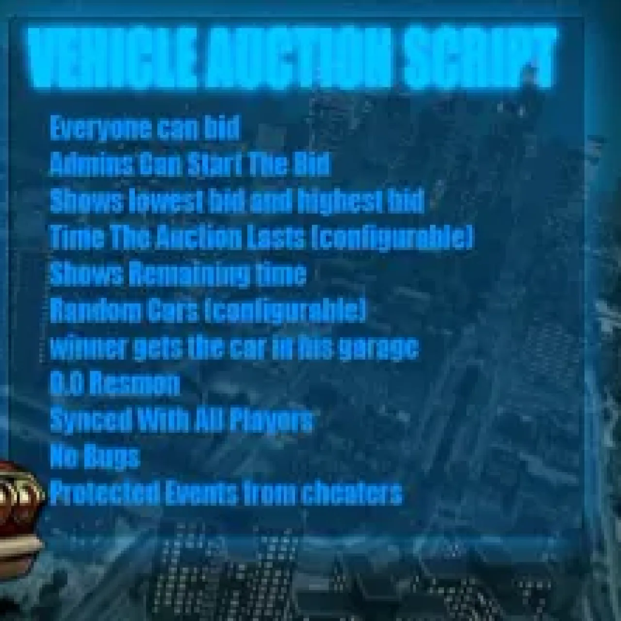 FiveM ESX Vehicle Auction Script with bid display and player interaction