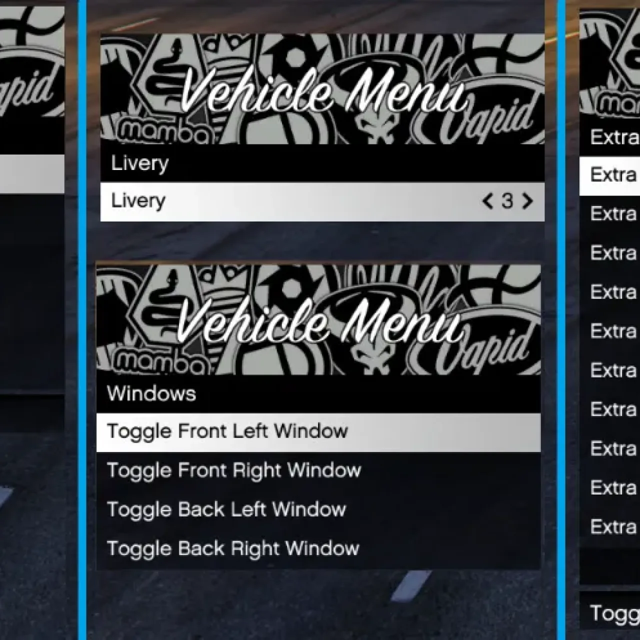 ESX Vehicle Extra Menu UI for Vehicle Customization in FiveM