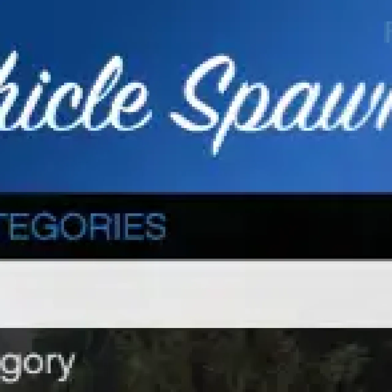 FiveM ESX vehicle spawner menu showing vehicle category options