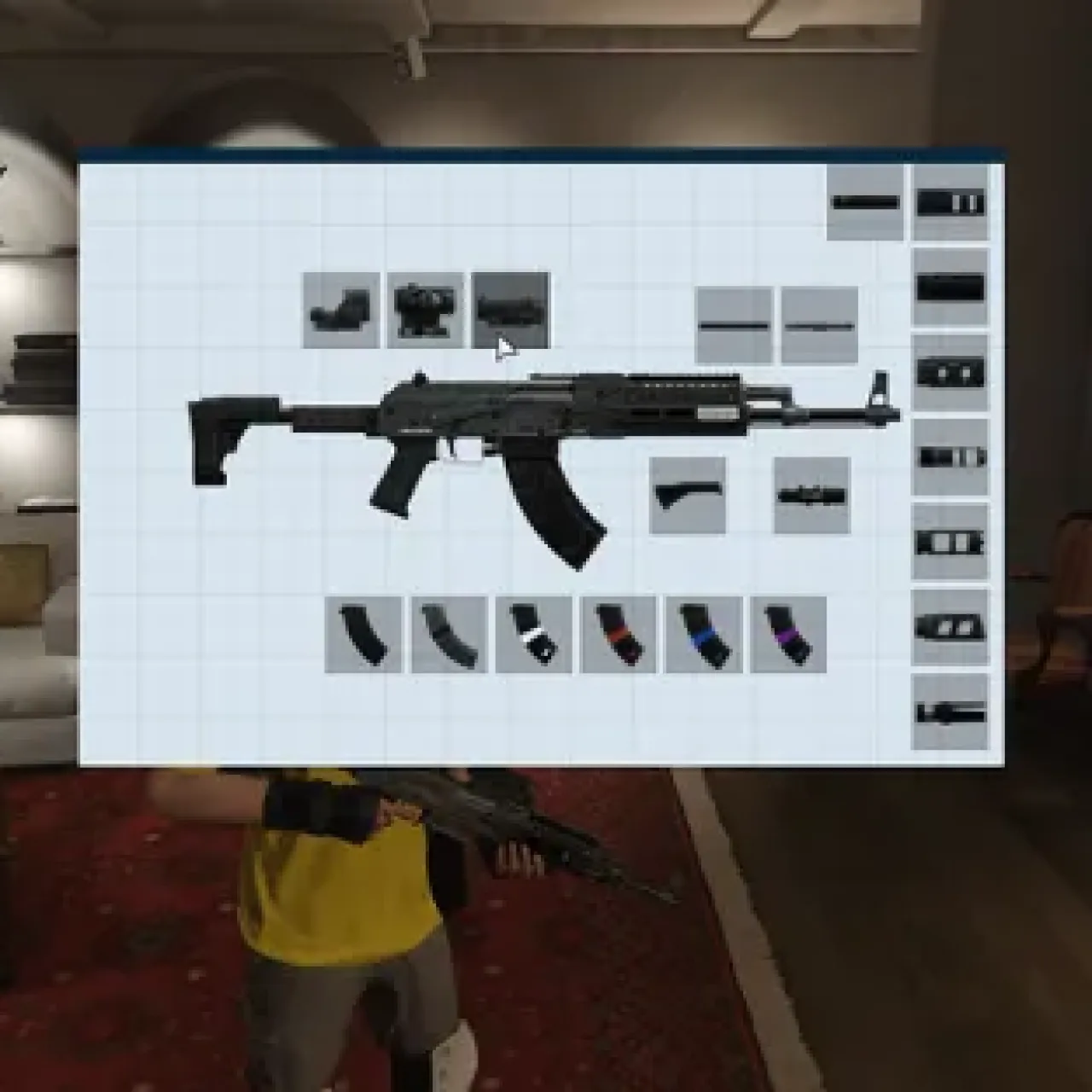 FiveM ESX weapon component customization UI