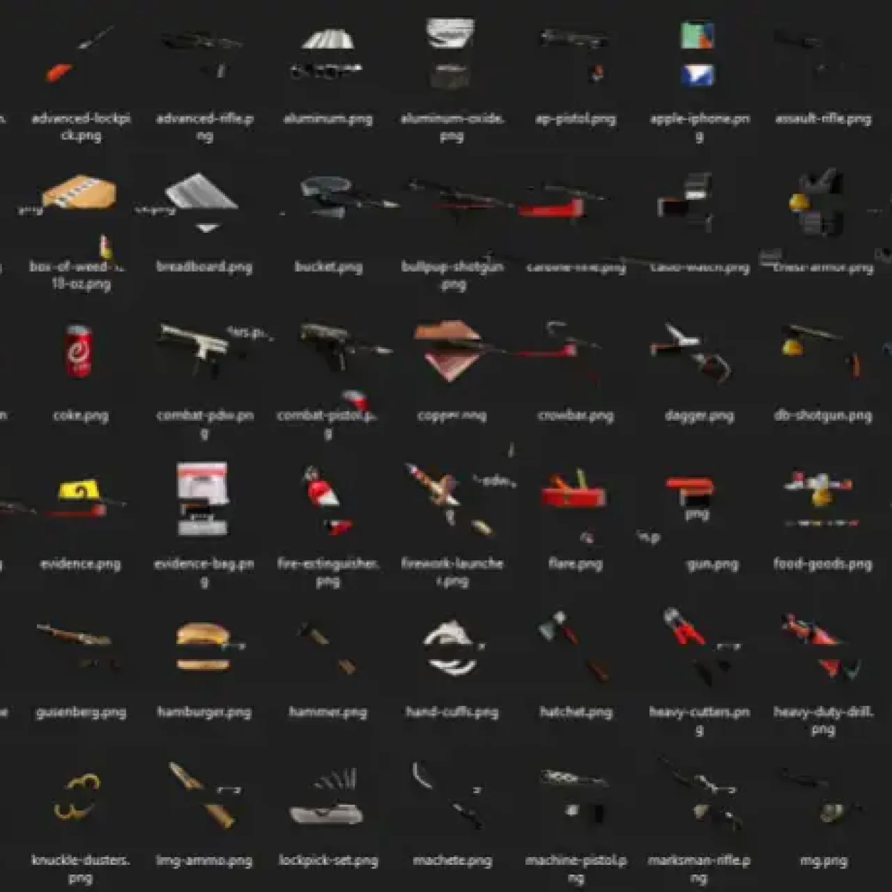 ESX Item Icon Pack for FiveM Inventory System