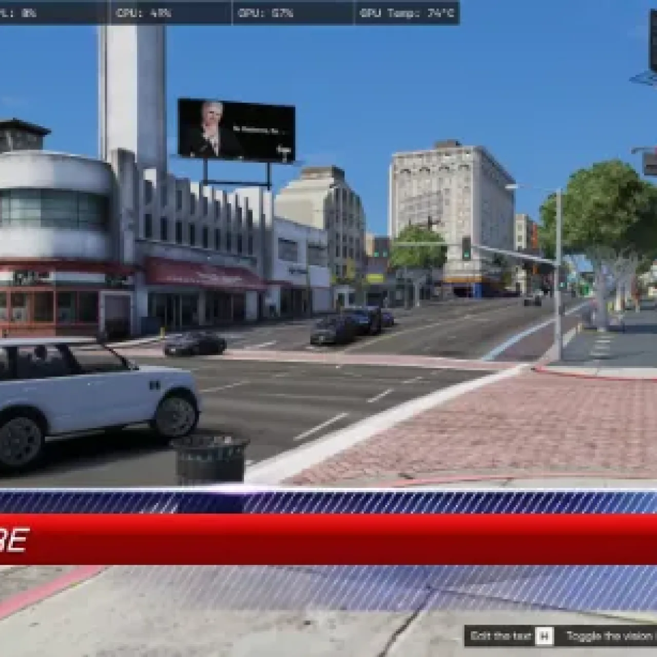 Live news broadcast UI using ESX News Script with Weazel News overlay in GTA RP.