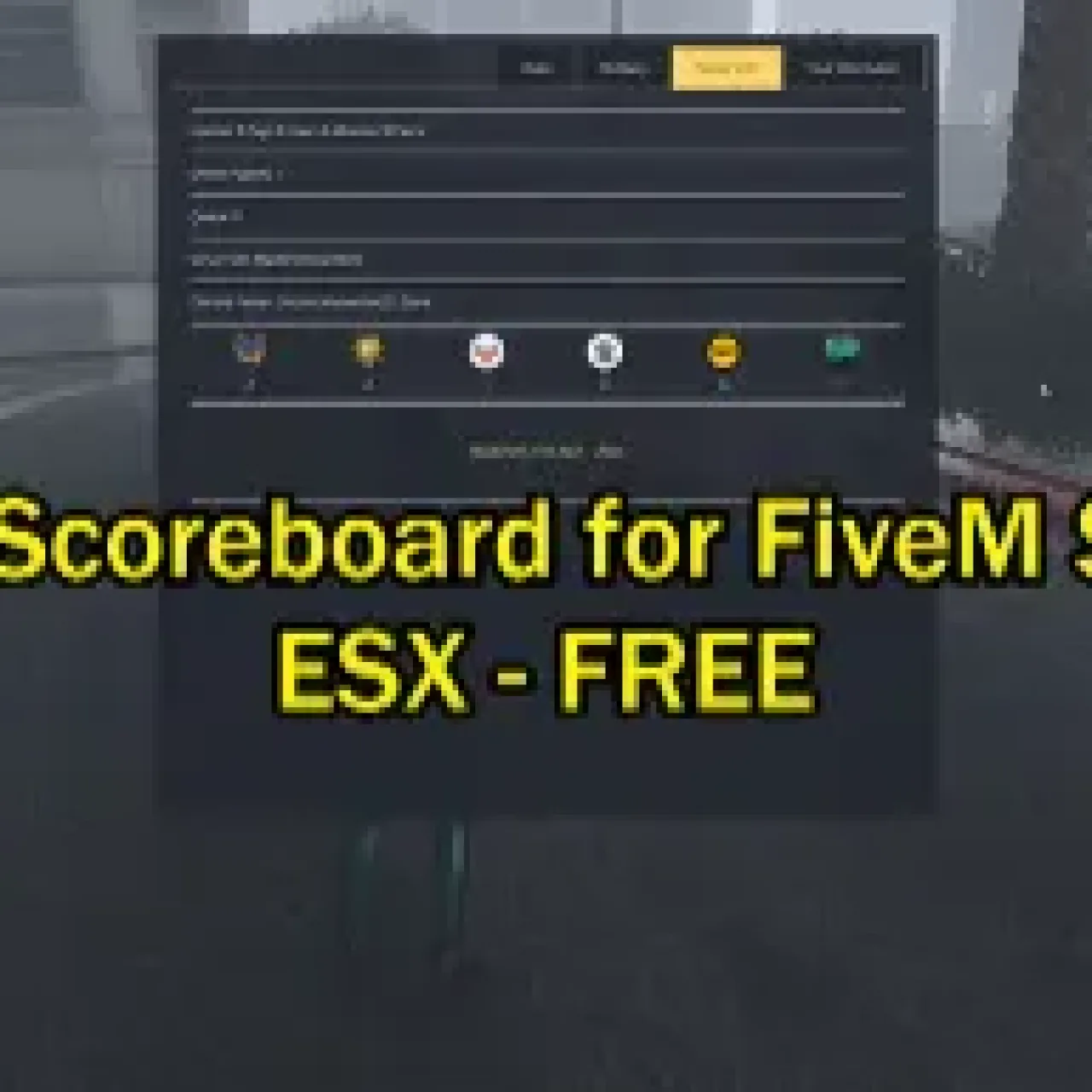 ESX Scoreboard Script Showing Real-Time Player Stats and Roles in FiveM