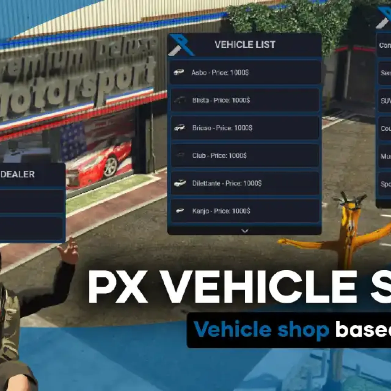 ESX Vehicle Shop Script – Vehicle Sales and Management for FiveM