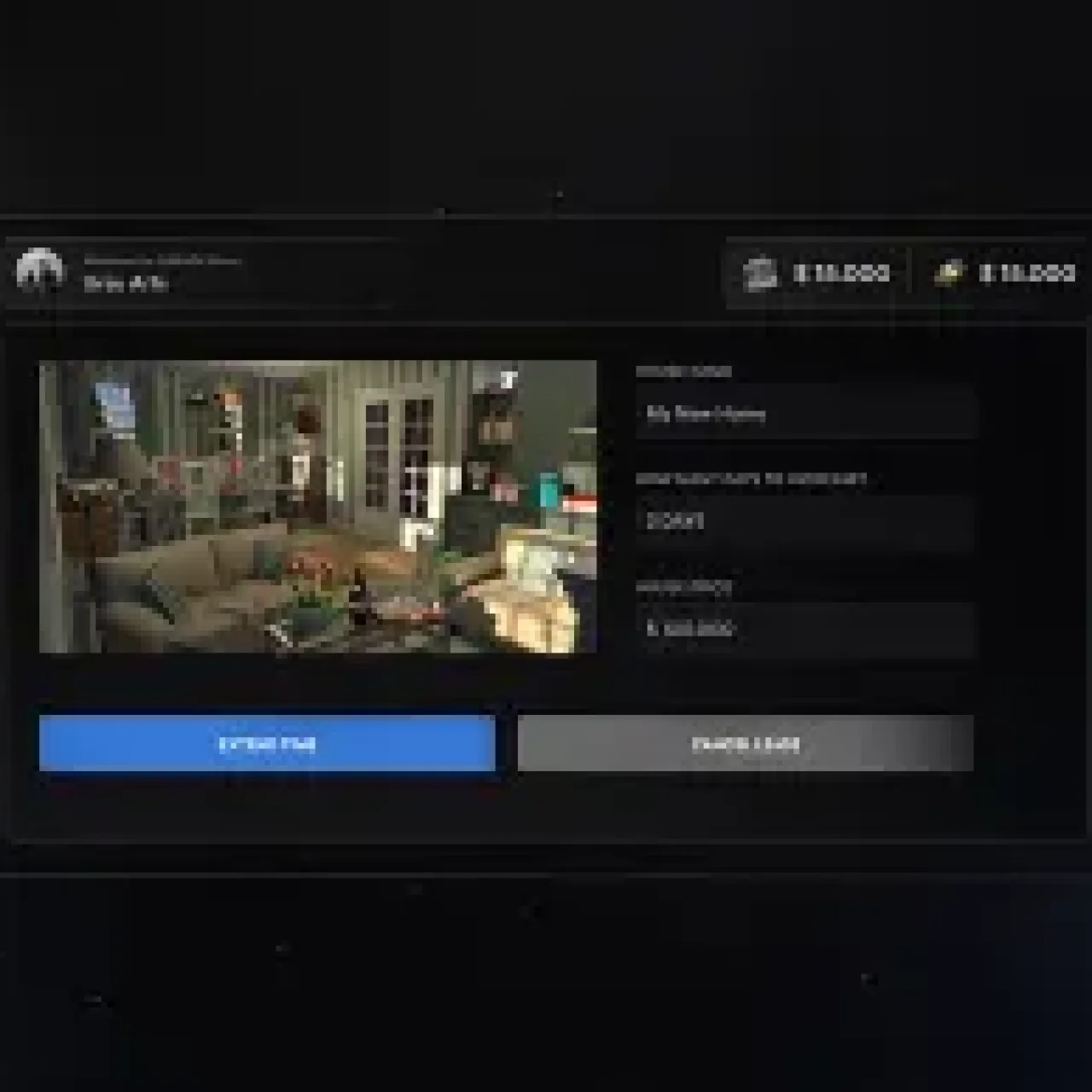 QBCore advanced house system UI with property preview and pricing