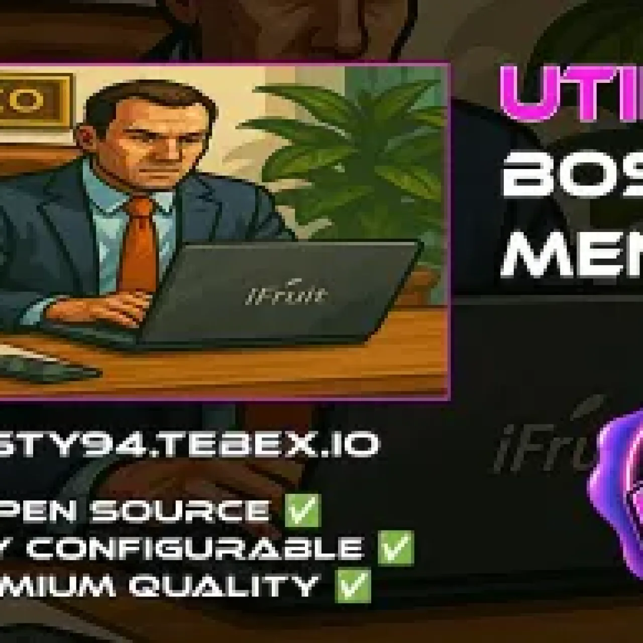 QBCore boss menu UI for employee and job fund management