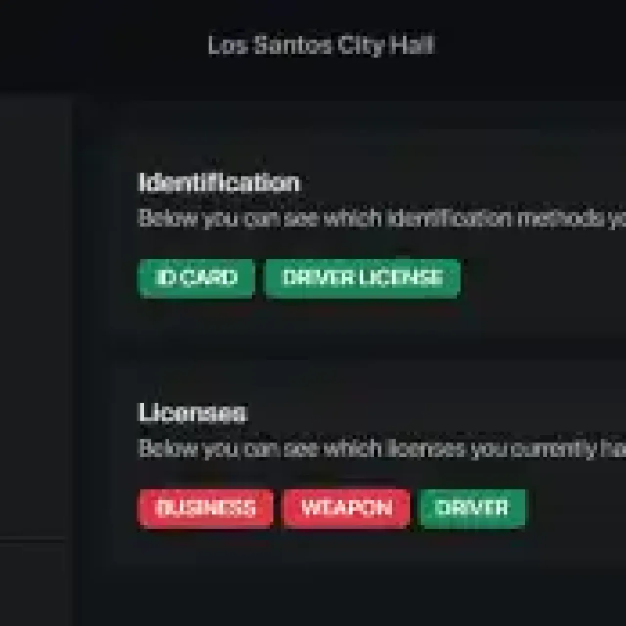 FiveM Qbcore City Hall Script for ID and license management