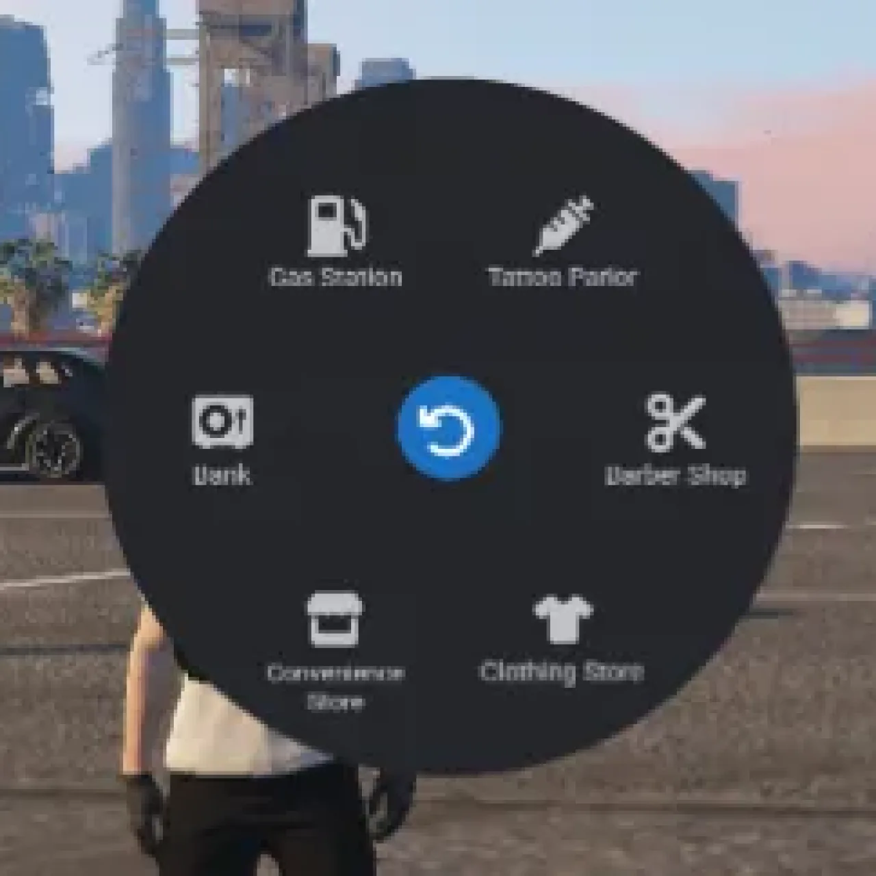 QBCore GPS script with radial menu for setting waypoints to key locations