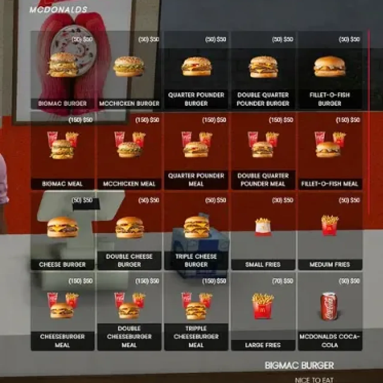 FiveM Qbcore McDonald's Food Items Script for fast food roleplay