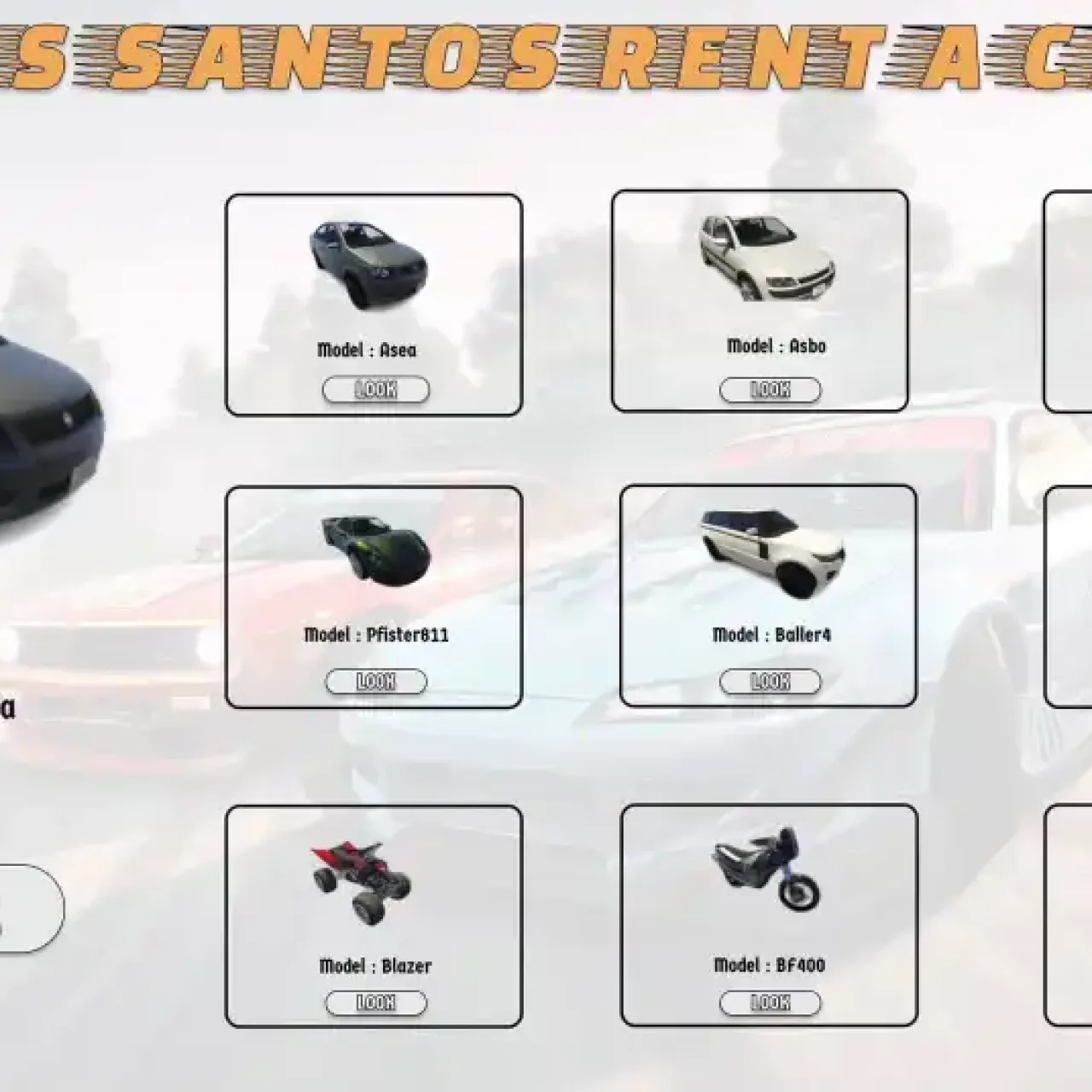 QBCore Car Rental Script for FiveM with customizable vehicle selection and pricing