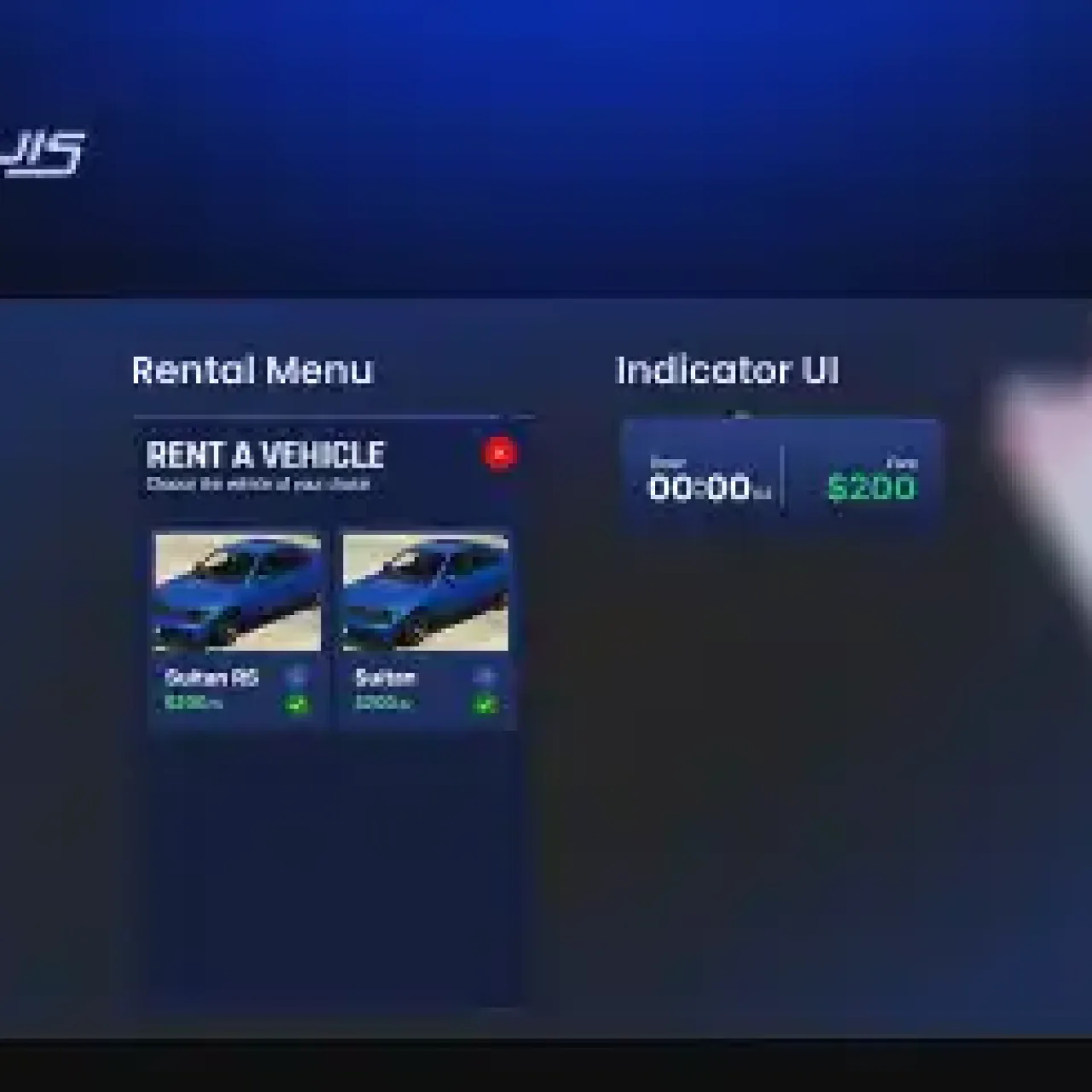QBCore Car Rental System – FiveM vehicle rental script with an intuitive UI for enhanced roleplay and economy.