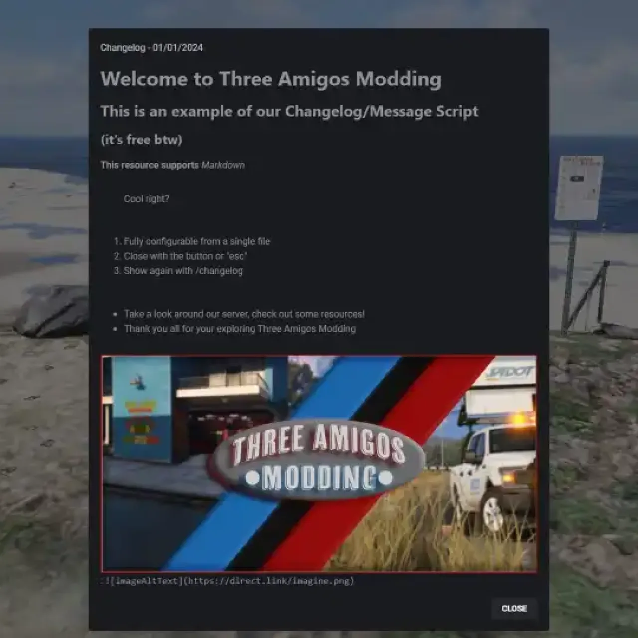 QBCore Changelog Script – Server updates and notifications system for FiveM.