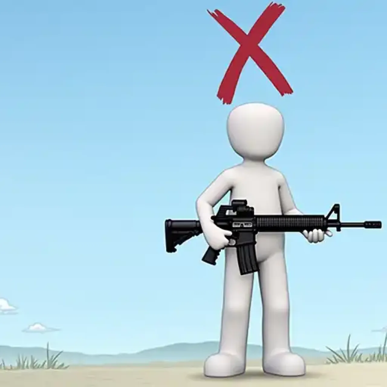 QBCore Weapon Restrictions - No gun allowed icon with a red X